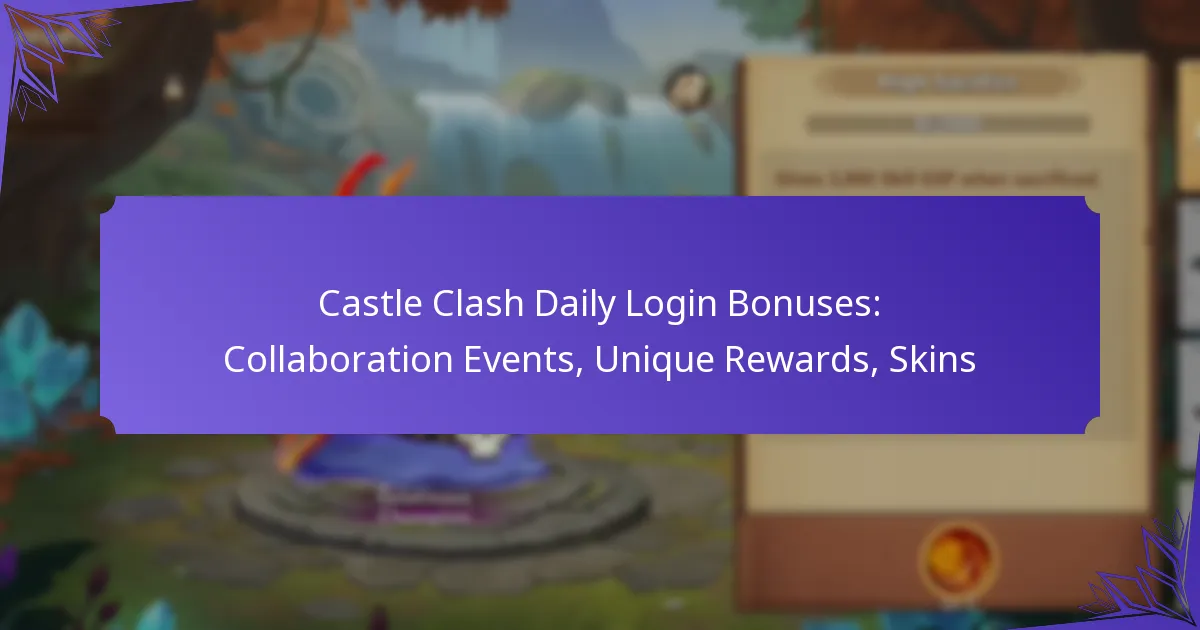 Castle Clash Daily Login Bonuses: Collaboration Events, Unique Rewards, Skins