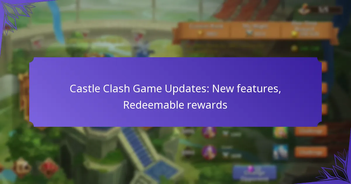 Castle Clash Game Updates: New features, Redeemable rewards