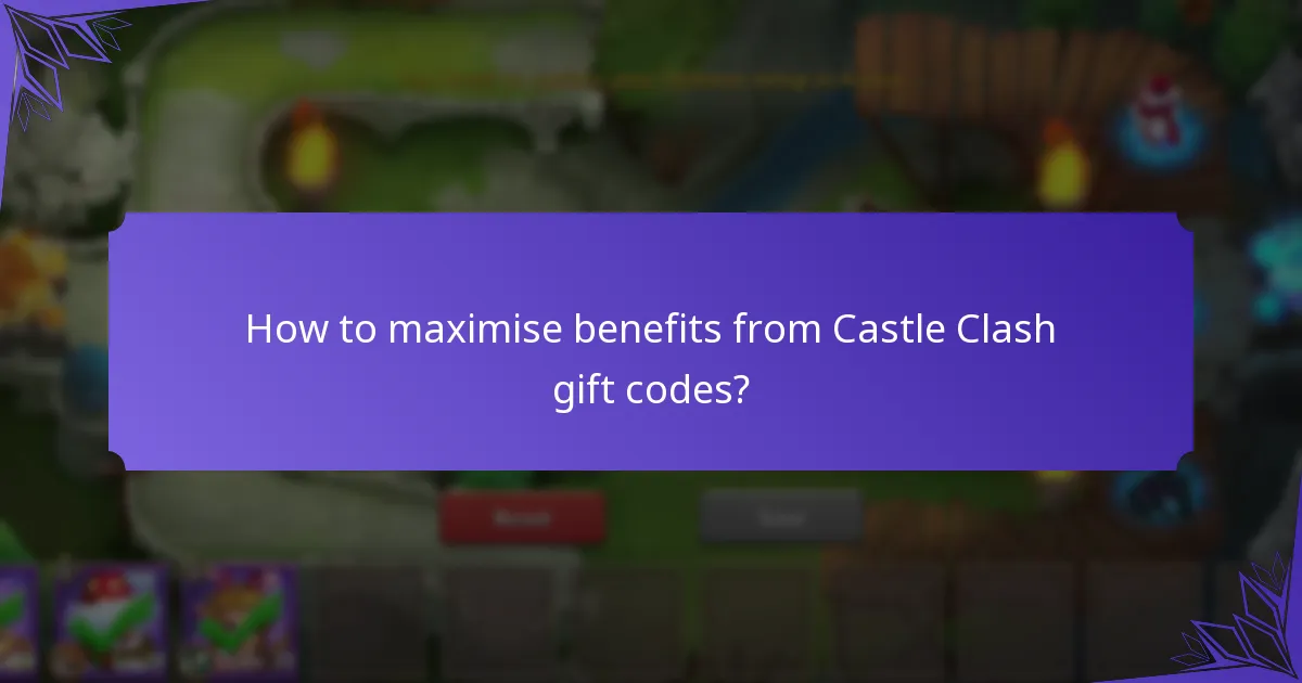 How to redeem Castle Clash gift codes?