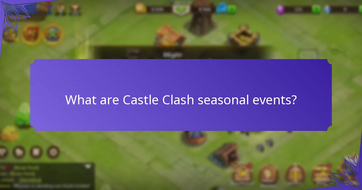 What unique items are available during Castle Clash events?